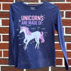 🦄✨Children’s Place ‘Unicorns Are Made of’ Girls Large 10-12 Top